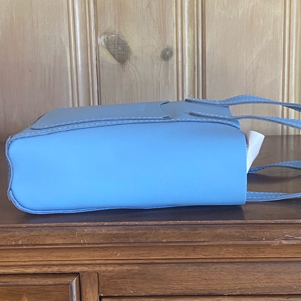 PORTLAND LEATHER GLACIAL BLUE SMALL JULIETTE TOTE - Picture 11 of 14